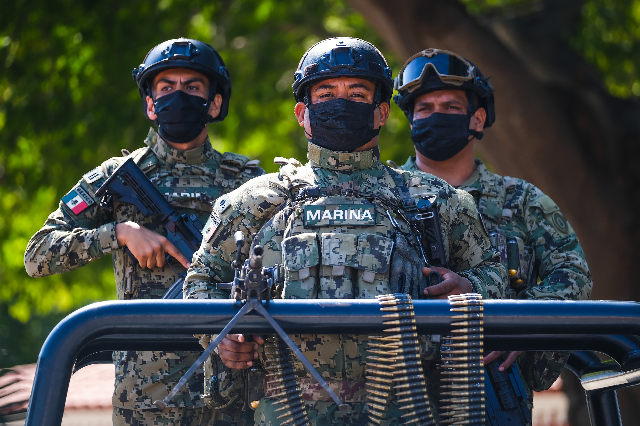 Fuerzas estatales y federales en los límites de Colima